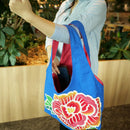 【エコバッグ】 牡丹 (L) | 筒描き染め