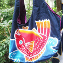 【エコバッグ】 鯛 (L) | 筒描き染め