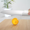 【三徳包丁】INOX 青森ヒバ八角柄人工大理石口輪 180mm | 堺打刃物｜一刀斎虎徹