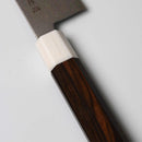 【三徳包丁】粉末ハイスSG2 ダマスカス 縞黒檀八角人工大理石口輪 180  | 堺打刃物｜一刀斎虎徹