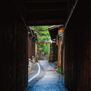 【本革ケース】type2 SHRINK 路地入ル (黒) alley-black ソフトシュリンク牛革 コインポケット付・Dカン標準装備 | 革加工 | RAKUKEI