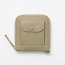 【本革ケース】type2 SHRINK 雲母の京唐紙 (グレージュ) mica-beige ソフトシュリンク牛革 コインポケット付・Dカン標準装備 | 革加工 | RAKUKEI