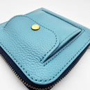 【本革ケース】type2 SHRINK すんずり川床 (水色) riverbreeze-blue ソフトシュリンク牛革 コインポケット付・Dカン標準装備 | 革加工 | RAKUKEI