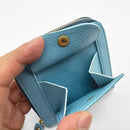 【本革ケース】type2 SHRINK すんずり川床 (水色) riverbreeze-blue ソフトシュリンク牛革 コインポケット付・Dカン標準装備 | 革加工 | RAKUKEI