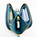 【本革ケース】type2 SHRINK すんずり川床 (水色) riverbreeze-blue ソフトシュリンク牛革 コインポケット付・Dカン標準装備 | 革加工 | RAKUKEI