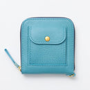 【本革ケース】type2 SHRINK すんずり川床 (水色) riverbreeze-blue ソフトシュリンク牛革 コインポケット付・Dカン標準装備 | 革加工 | RAKUKEI