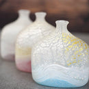 【吹きガラス】SUN GLASS STUDIO KYOTO 薫風 花器 ブルー