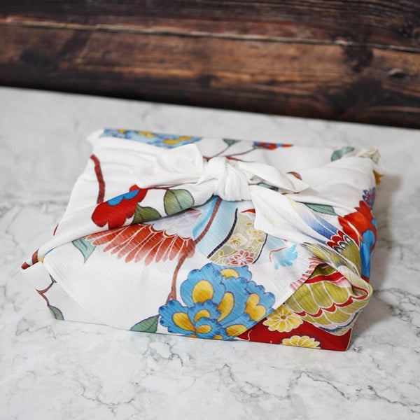 【風呂敷】ケモノデ 大判 白 | 京友禅