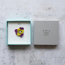 【ブローチ】tint (パンジー) A | 京友禅