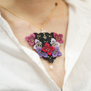 【ネックレス】tint  (アジサイ) LL パール付き | 京友禅