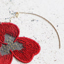 【ピアス】tint パンジー 真紅 | 京友禅