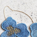 【ピアス】tint パンジー 濡羽青 | 京友禅