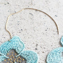 【ピアス】tint パンジー 水晶 | 京友禅