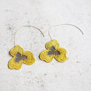 【ピアス】tint パンジー 菊花 | 京友禅