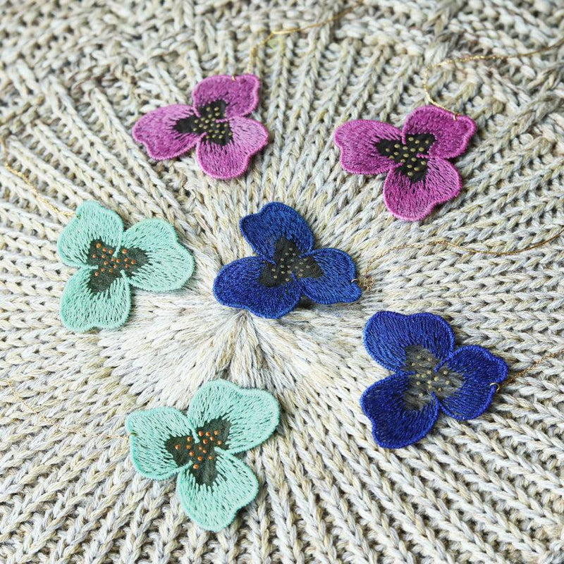 【ピアス】tint パンジー 八重桜 薄荷 | 京友禅 | Morphosphere