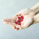 【ピアス】tint パンジー (S) 真紅 | 京友禅 | Morphosphere