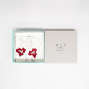 【ピアス】tint パンジー (S) 真紅 | 京友禅 | Morphosphere