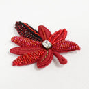 【ブローチ】tint リーフ 真紅 | 京友禅 | Morphosphere