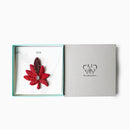 【ブローチ】tint リーフ 真紅 | 京友禅 | Morphosphere