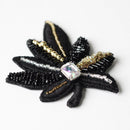 【ブローチ】tint リーフ 三度黒 | 京友禅 | Morphosphere