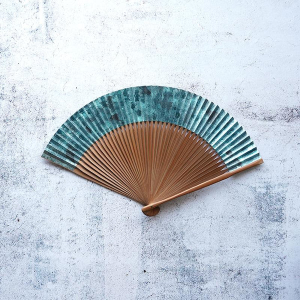 【扇子】箔彩 hakuiro 水浅葱 7.5寸
