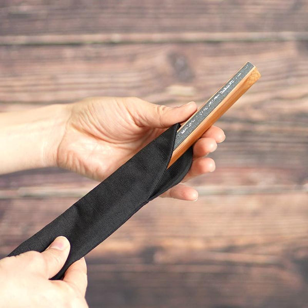 【扇子袋】木綿 黒 7寸 | 京扇子 | 米原康人・専用