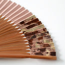 【扇子】箔彩 グレイッシュピンク 短地 6.5寸 | 京扇子 | 米原康人