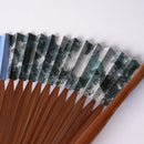 【扇子】箔彩 ブルー 短地 6.5寸 | 京扇子 | 米原康人