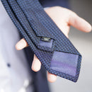 【手織り】KUSKA ガルザタイ (ダークネイビー)