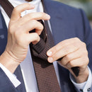 【手織り】KUSKA ガルザタイ (ダークブラウン)