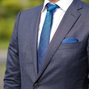 【手織り】KUSKA 丹後ジャカードタイ (丹後ブルー)