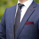 【手織り】KUSKA 丹後ジャカードタイ (チャコールグレー)