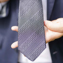 【手織り】KUSKA 丹後ジャカードタイ (チャコールグレー)