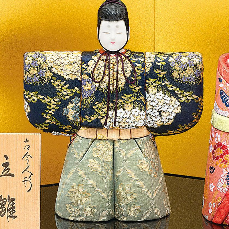 【木目込み人形】真多呂人形 彩明立雛セット