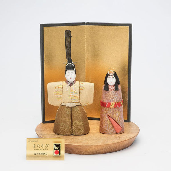 【木目込み人形】真多呂人形 立雛飾り 陽