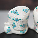 【置物】九谷焼コラボ Tanutanu 花 (ブルー) オス | 信楽焼