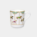 【磁器】大倉陶園 「うまくゆく 回転木馬」ブルー マグカップ