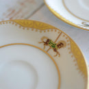 【磁器】大倉陶園 「うまくゆく 回転木馬」コーヒーカップ＆ソーサーペアセット