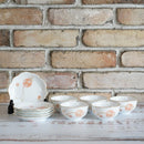 【磁器】大倉陶園 花毬 湯呑み・13cm梅型小皿（5人揃）