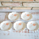 【磁器】大倉陶園 花毬 湯呑み・13cm梅型小皿（5人揃）