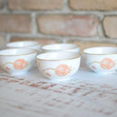 【磁器】大倉陶園 花毬 湯呑み（5客揃）