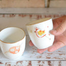 【磁器】大倉陶園 四季湯呑み碗シリーズ（4客揃）