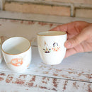 【磁器】大倉陶園 四季湯呑み碗シリーズ（4客揃）