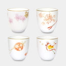 【磁器】大倉陶園 四季湯呑み碗シリーズ（4客揃）