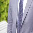 【西陣織】Nekado プリーツタイ ヘリンボーン ネイビー