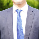 【西陣織】Nekado プリーツタイ ヘリンボーン ブルー