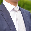 【西陣織】Nekado プリーツタイ ヘリンボーン ピンク