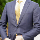 【西陣織】Nekado プリーツタイ ヘリンボーン イエロー