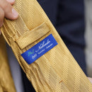 【西陣織】Nekado プリーツタイ ヘリンボーン イエロー