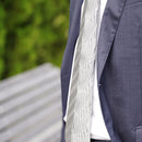 【西陣織】Nekado プリーツタイ ヘリンボーン グレー